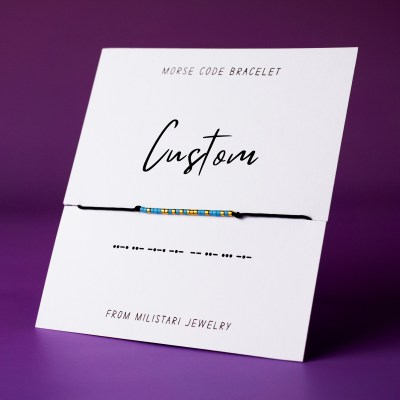 custom morse code bracelet
