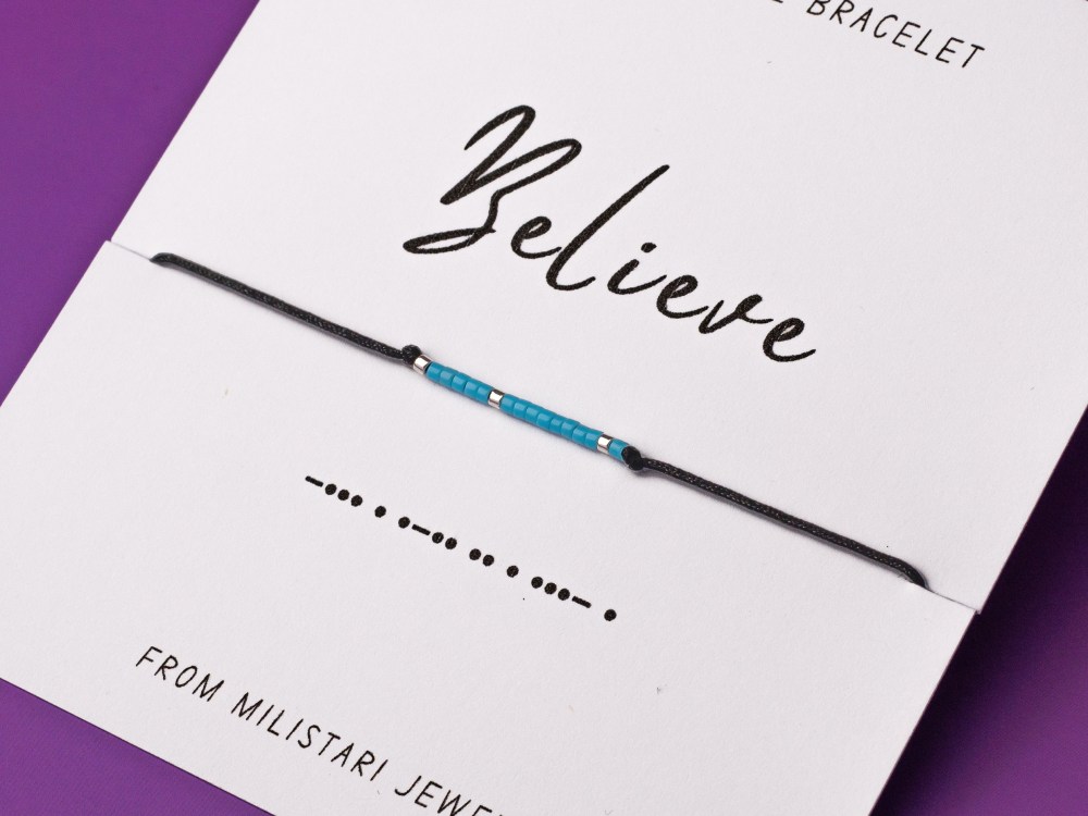 Believe Morse code bracelet – subtle and supportive message in beads