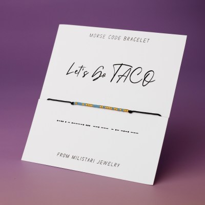 Let's Go TACO Morse code bracelet – anti-Trump jewelry for friends