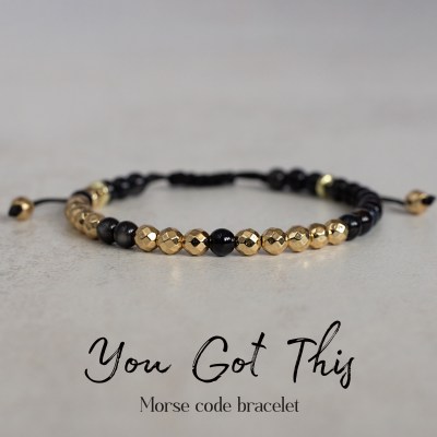 You Got This Morse code bracelet – motivational gift for best friend
