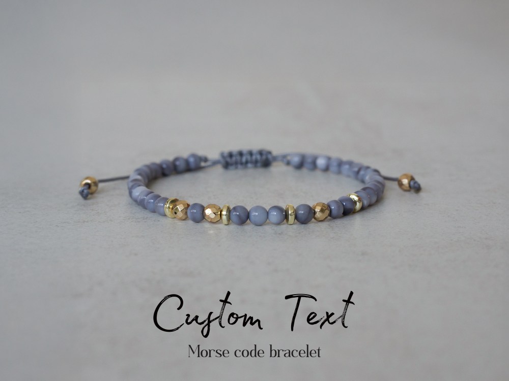 Custom Morse code bracelet – meaningful personalized gift for friends