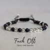 Fuck Off Morse code bracelet – funny hidden message gift