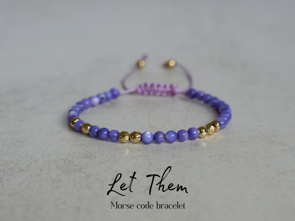 Let Them Morse code bracelet – calming gift for friends