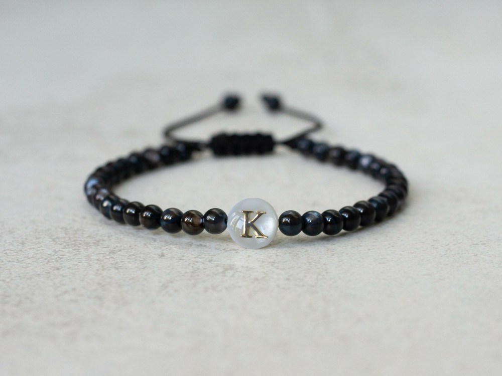Adjustable Custom Initial Bracelet gift