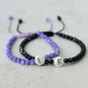 Matching personalized bracelets for couples or friends, handmade