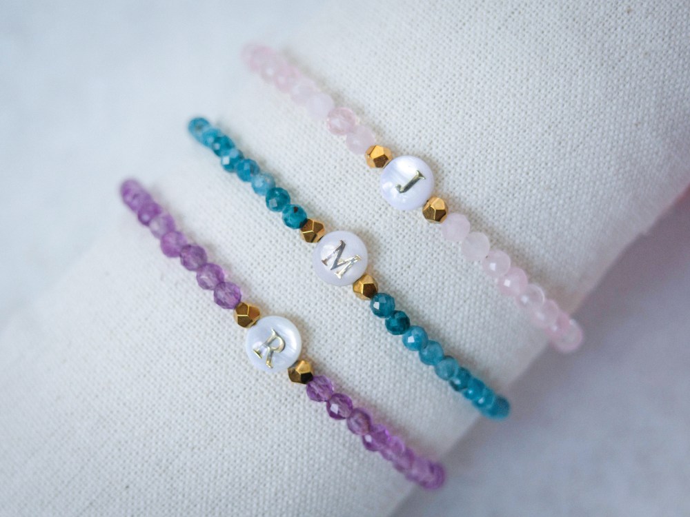Adjustable Initial Bracelet for best friend or family