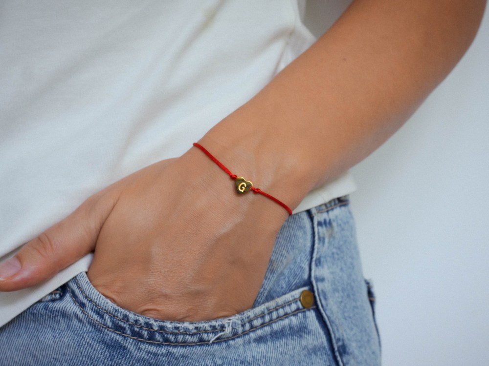 Handmade Initial Bracelet – personalized steel bead jewelry