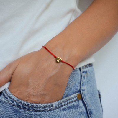 Handmade Initial Bracelet – personalized steel bead jewelry