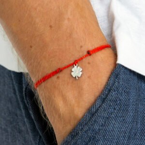 Clover bracelet – red string bracelet with clover charm