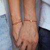 Matching Initial Bracelets set of 2 – personalized couple gift
