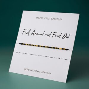 Fuck Around and Find Out Morse code bracelet – bold friendship bracelet for close friends
