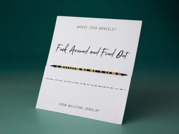 Fuck Around and Find Out Morse code bracelet – bold friendship bracelet for close friends