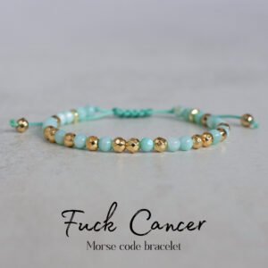 Fuck Cancer Morse Code Bracelet – Support Gift for Fighters, Survivors, and Loved Ones