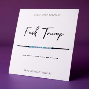 fuck trump morse code bracelet