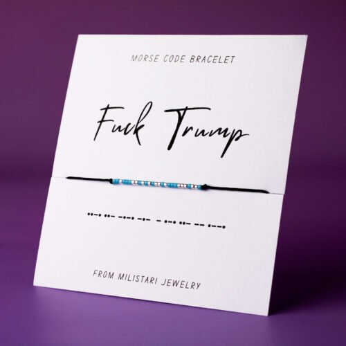 fuck trump morse code bracelet