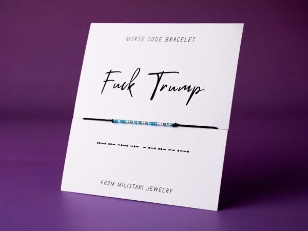 fuck trump morse code bracelet