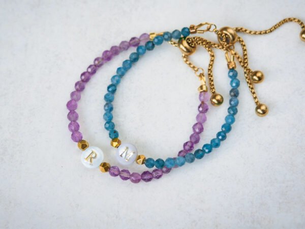 Couple Bracelets – matching initial bracelets for friends and couples