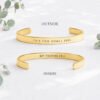 This Too Shall Pass But Fucking Hell Bracelet showing outside and inside engraving