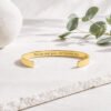 This Too Shall Pass But Fucking Hell Cuff Bracelet with hidden inner engraving
