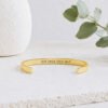 Funny hidden message cuff bracelet with But Fuck This Shit inner engraving